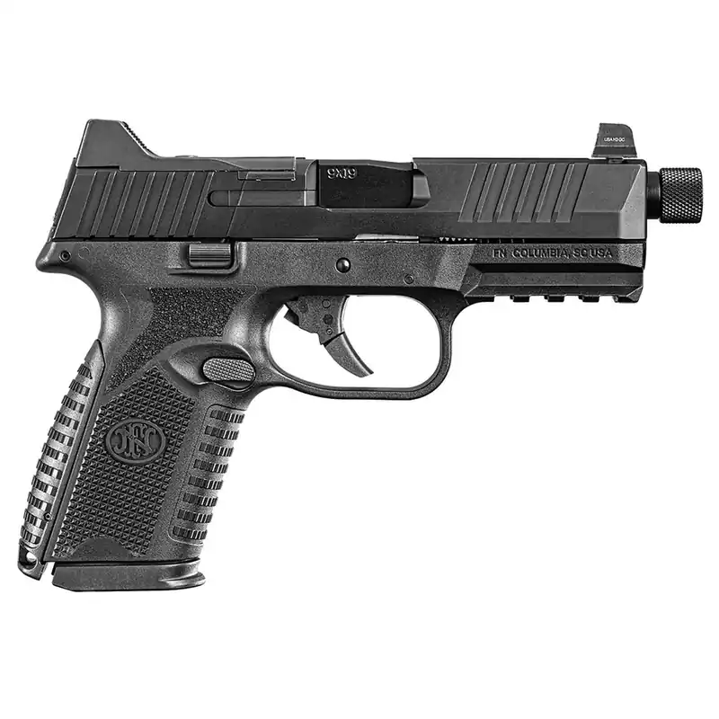 FN 66100838 509MT Mid-Size Frame 9mm Luger 10+1 4.50" Black Target Crown/Threaded Steel Barrel, Matte Black Optic Ready/Serrated Steel Slide, Matte Black Polymer Frame w/Picatinny Rail, Ambidextrous