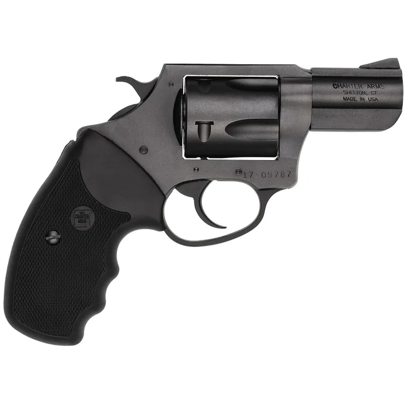 Charter Arms 13520 Mag Pug Large 357 Mag, 5 Shot 2.20" Black Ported Steel Barrel, Black Steel Cylinder & Frame w/Black Finger Grooved Rubber Grip