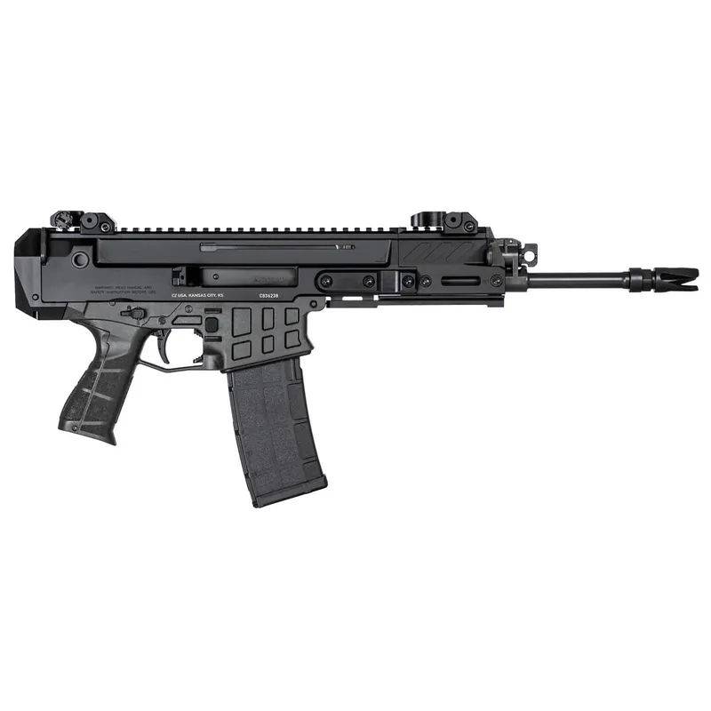 CZ-USA 91451 Bren 2 MS 5.56x45mm NATO 30+1 11.14" Black Cold Hammer Forged Barrel & Frame, Black Polymer Grips