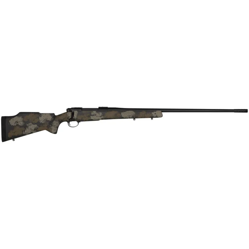 Nosler 42148 M48 Long-Range 300 Win Mag 3+1 26" Barrel, Graphite Black Cerakote Metal Finish, Black with Green/Tan Sponge Pattern Manners MCS-T Elite Tac Stock