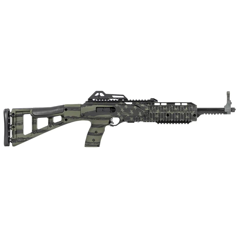 Hi-Point 995TSFLGOD 995TS Carbine 9mm Luger 16.50" 10+1, OD Green American Flag, Skeletonized Stock, Adjustable Sights