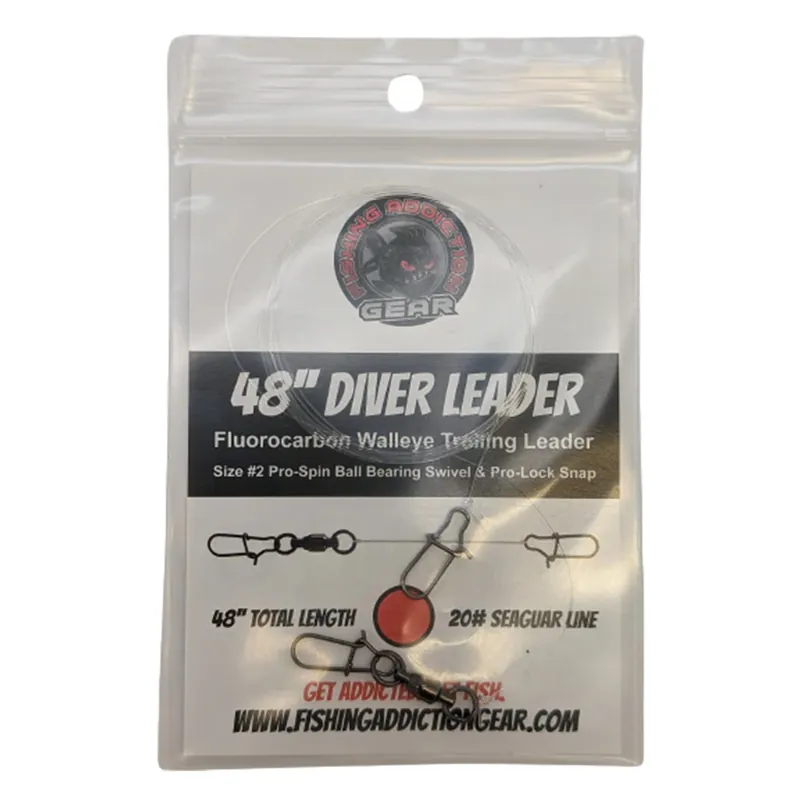 Fishing Addiction Walleye Trolling Diver Leaders 48"