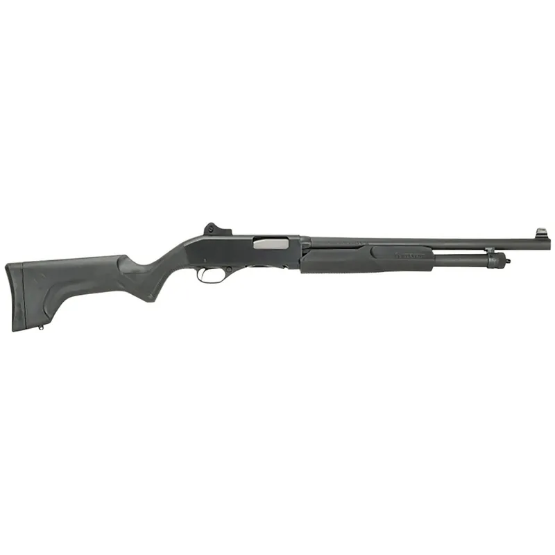 Stevens 19487 320 Security Full Size 12 Gauge Pump 3" 5+1 18.50" Matte Black Carbon Steel Barrel, Matte Black Aluminum Receiver, Fixed Matte Black Synthetic Stock, Ambidextrous