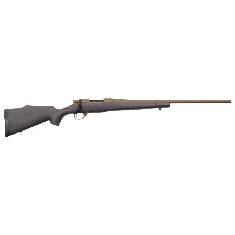 Weatherby VWB65PPR4T Vanguard Weatherguard 6.5 PRC 3+1 24" Barrel, Burnt Bronze Cerakote Metal Finish, Bronze Webbed Black Fixed Monte Carlo Stock