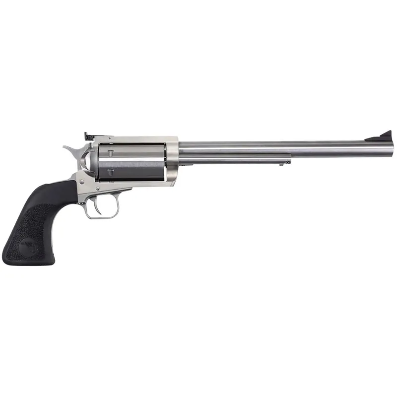 Magnum Research BFR360 BFR Extra Large 360 Buckhammer 6+1 Shot 10" Brushed Stainless Steel Barrel & Cylinder, Stainless Stainless Steel Frame, Black Rubber Grip, Exposed Hammer