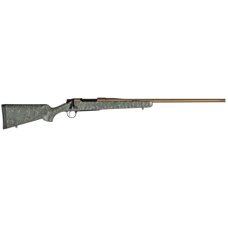 Christensen Arms 8010200700 Mesa Long Range 308 Win 4+1 24" Threaded Barrel, Burnt Bronze Cerakote, Green with Black/Tan Webbing Stock