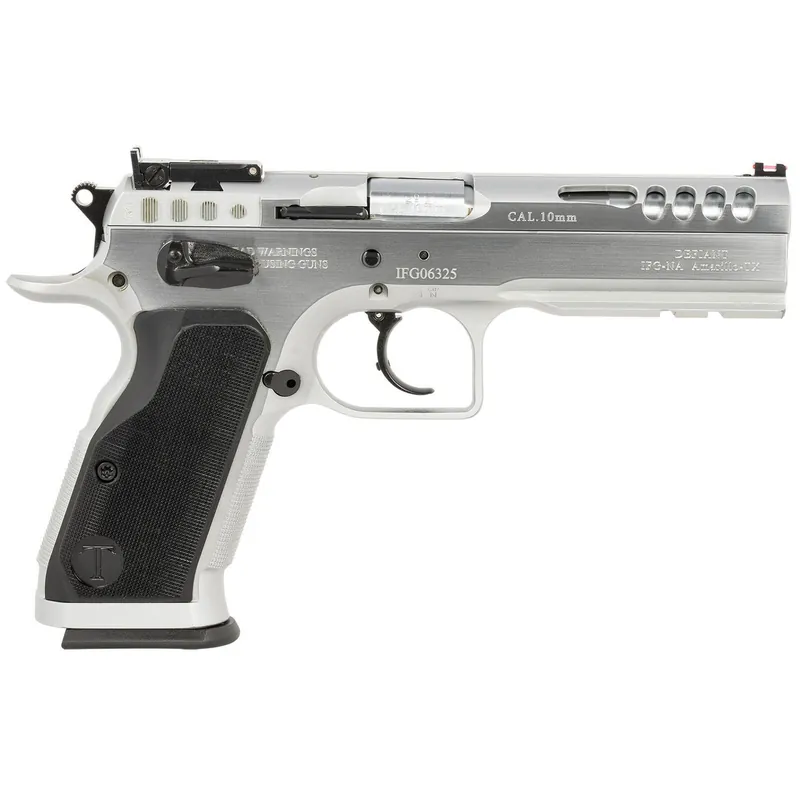 Tanfoglio IFG TFSTOCKM10 Defiant Stock Master 10mm Auto 13+1 4.75" Hard Chrome Steel/Aluminum Grip