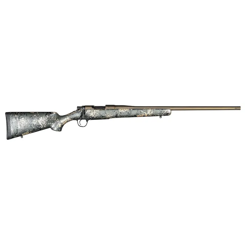 Christensen Arms 8010107300 Mesa FFT 6.5 Creedmoor 4+1 20" Threaded Barrel, Burnt Bronze Cerakote, Green with Black/Tan Webbing Stock