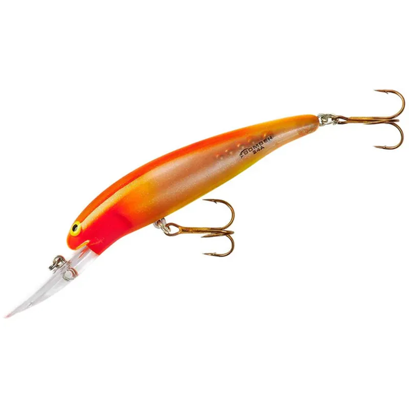 Bomber Deep Long A Minnow 24A Jerkbait/Trolling Hard Minnow 3.5" 3/8 Oz Orange Crush