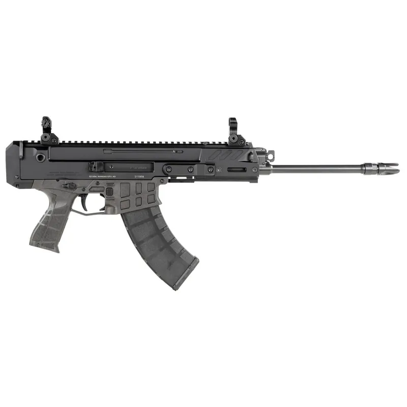 CZ-USA 91462 Bren 2 MS 7.62x39mm 30+1 14.17" Black Steel Barrel, Black Aluminum Receiver w/Picatinny Rail, Carbon Fiber/Polymer Frame, Black Stippled Grip, Right Hand