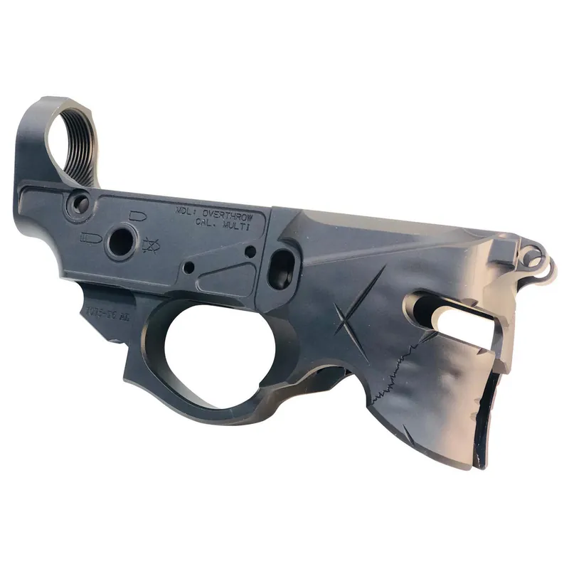 Sharps Bros SBLR07 Overthrow Stripped Lower Multi-Caliber Black Anodized Finish 7075-T6 Aluminum Compatible w/Mil-Spec Ar-15 Internal Parts