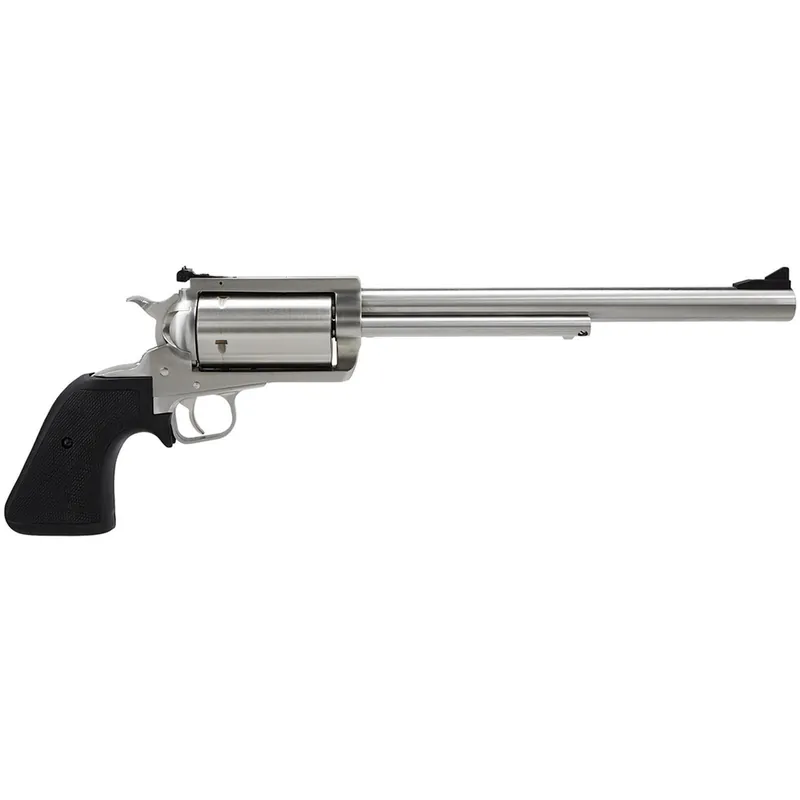 Magnum Research BFR500SW10 BFR Long Cylinder Large Frame 500 S&W Mag 5 Shot, 10" Brushed Stainless Steel Barrel, Cylinder & Frame, Black Rubber Grip, Exposed Hammer