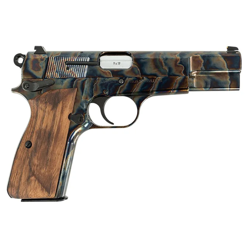 Inglis 12000010 GP-35 Full Size Frame 9mm Luger 15+1 4.70" Hard Chrome Plated Stainless Steel Barrel, Color Case Hardened Carbon Steel Serrated Slide, Color Case Hardened Steel Frame, Walnut Grip
