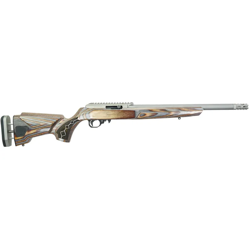 Black Rain Ordnance BRO22DSC Deluxe Full Size 22 LR 10+1 16" Matte Stainless Threaded Steel Barrel & Aluminum w/Accessory Rail Receiver, Shady Camo Boyd‘s Agility Stock, Right Hand