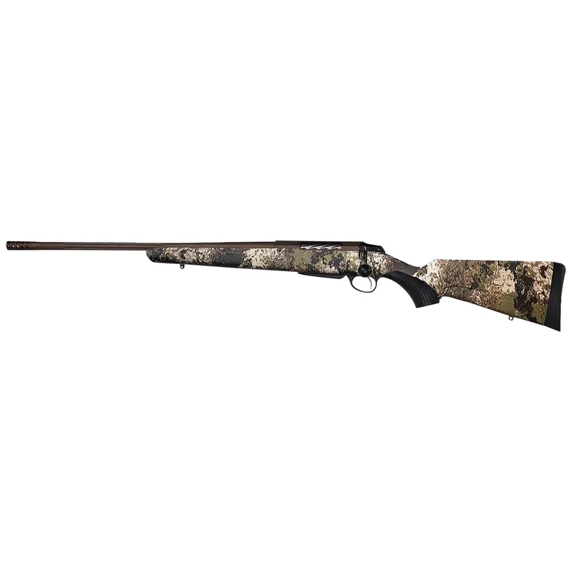 Tikka JRTXVW431R10 T3x Lite 300 Win Mag 3+1 24.30" Flute/Threaded, Midnight Bronze Cerakote Barrel/Rec, Veil Wideland Synthetic Stock, Interchangeable Grip, Muzzle Brake Left Hand