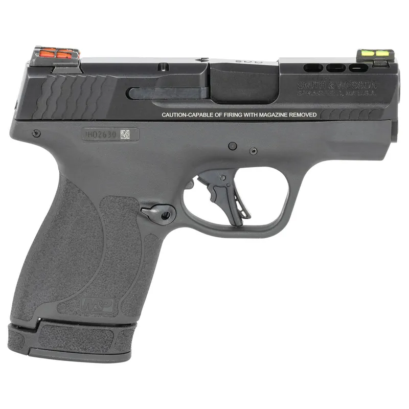 Smith & Wesson 13255 Performance Center M&P Shield Plus EDC 9mm Luger 3.10" Ported 10+1,13+1 Black Matte Black Armornite Stainless Steel Ported Slide Black Polymer Grip (Manual) FO Sights