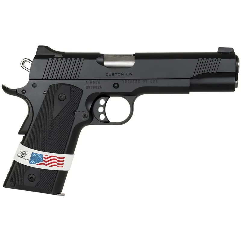 Kimber Mfg, Inc 3000500 Custom LW Liberty 45 ACP 7+1 5" Stainless Match Grade Barrel, KimPro Black Serrated Steel Slide, KimPro Black Aluminum Frame w/Beavertail, ANKA Grip