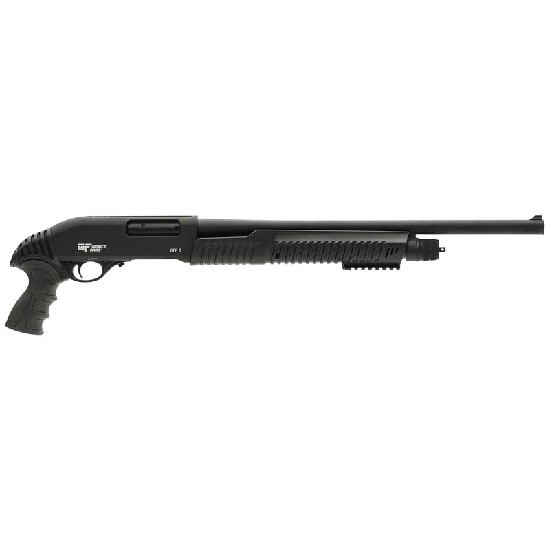 Gforce Arms GFP3REX GFP3REX 12 Gauge Pump 3" 4+1 20" Black Steel Barrel, Black Picatinny Rail Receiver, Black Rubber Grip