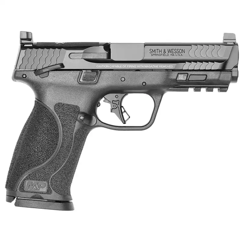 Smith & Wesson 13734 M&P M2.0 Bundle Full Size 9mm Luger 17+1 4.25" Black Barrel, Black Armornite Optic Ready/Serrated Slide, Matte Black Polymer Frame w/Picatinny Rail, 5 Magazines