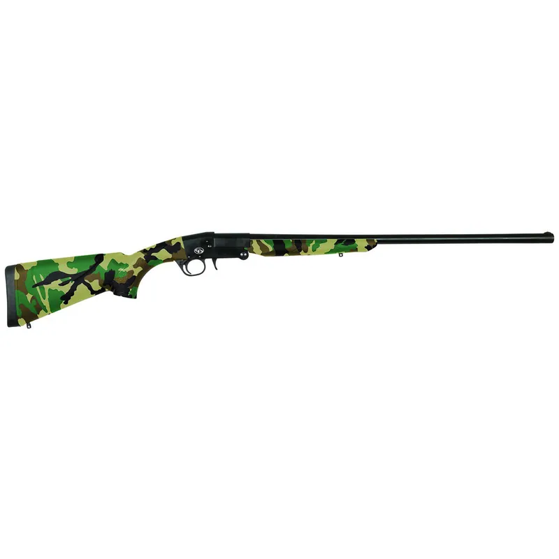 Charles Daly 930336 101 Full Size 410 Gauge Break Open 3" 1rd 26" Blued Steel Barrel & Receiver, Fixed Woodland Camo Synthetic Stock