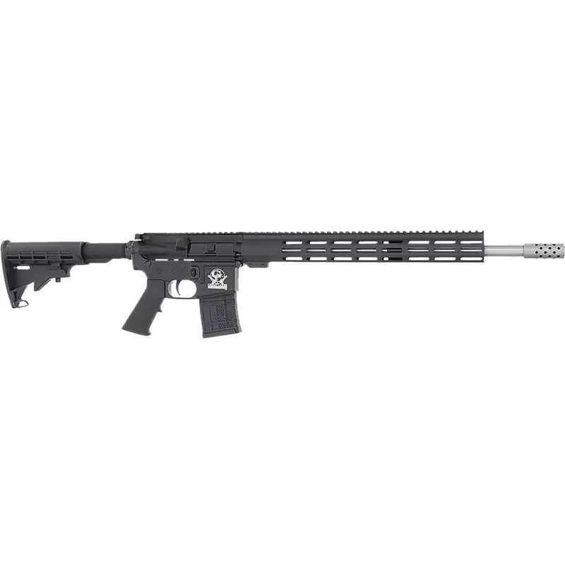 Great Lakes Firearms AR-15 450 Bushmaster 5+1 18" Stainless Barrel, Black Rec, A2 Grip, Carbine Stock, Compensator