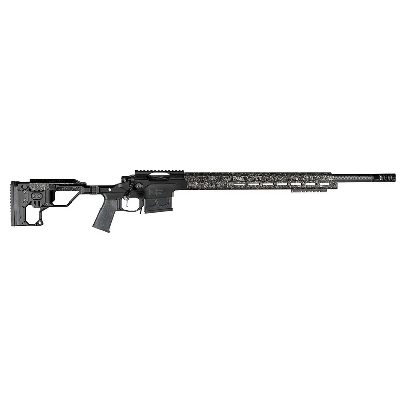 Christensen Arms 8010301900 Modern Precision 6mm Creedmoor 24" Threaded Carbon Fiber Barrel 5+1, Black Nitride Finish, Black Anodized with Folding Stock, Polymer Grip