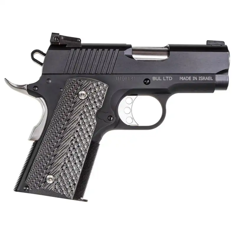 Magnum Research DE1911U 1911U 45 ACP 6+1, 3" Black Steel Bull Barrel, Matte Black Serrated Carbon Steel Slide, Black Anodized Aluminum Frame w/Beavertail, Black/Gray G10 Grip, Grip Safety, Right Hand