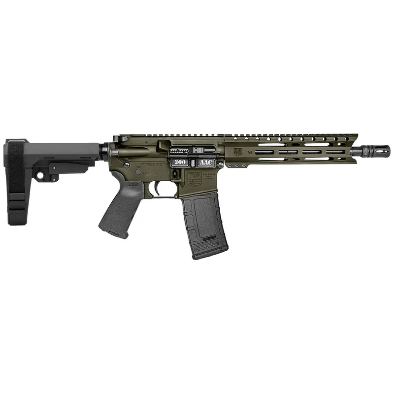Diamondback DB1916B101 DB15 300 AAC 30+1 10" OD Green Cerakote Heavy Barrel 9" M-LOK Handguard 7075-T6 Aluminum SBA3 Brace Magpul MOE Grip
