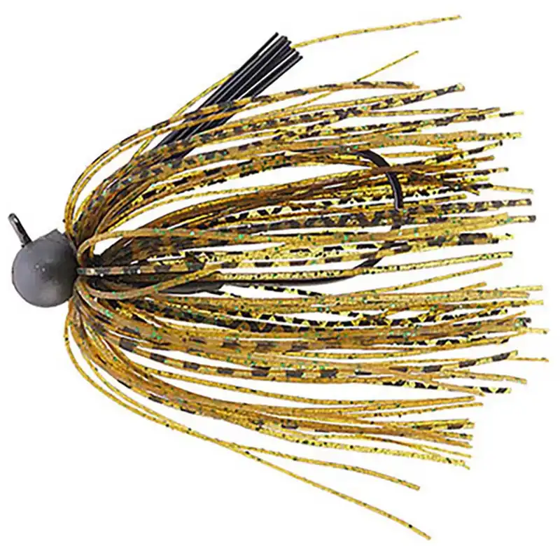 Queen Tackle Tungsten Finesse Peanut Football Jig 3/8 Oz Green Pumpkin Green