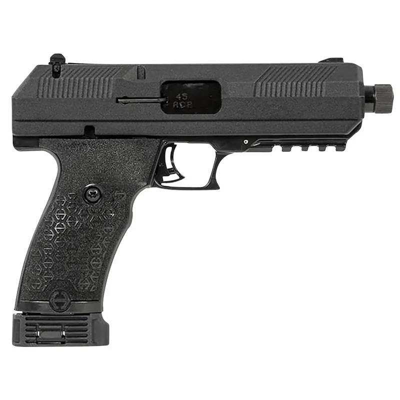 Hi-Point JHP45G2 JHP Gen2 45 ACP 9+1 4.50" Black Steel Threaded Barrel, Black Powder Coated Serrated Steel Slide, Black Polymer Frame w/Picatinny Rail, Black Polymer Grip