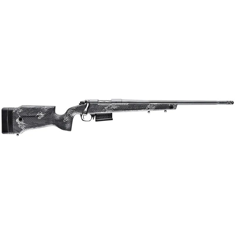 Bergara Rifles B14S751 B-14 Crest 308 Win 3+1 20" Fluted/Threaded, Sniper Gray Cerakote Barrel/Rec, Monte Carlo Carbon Fiber Stock with Black & Gray Splatter, Omni Muzzle Brake