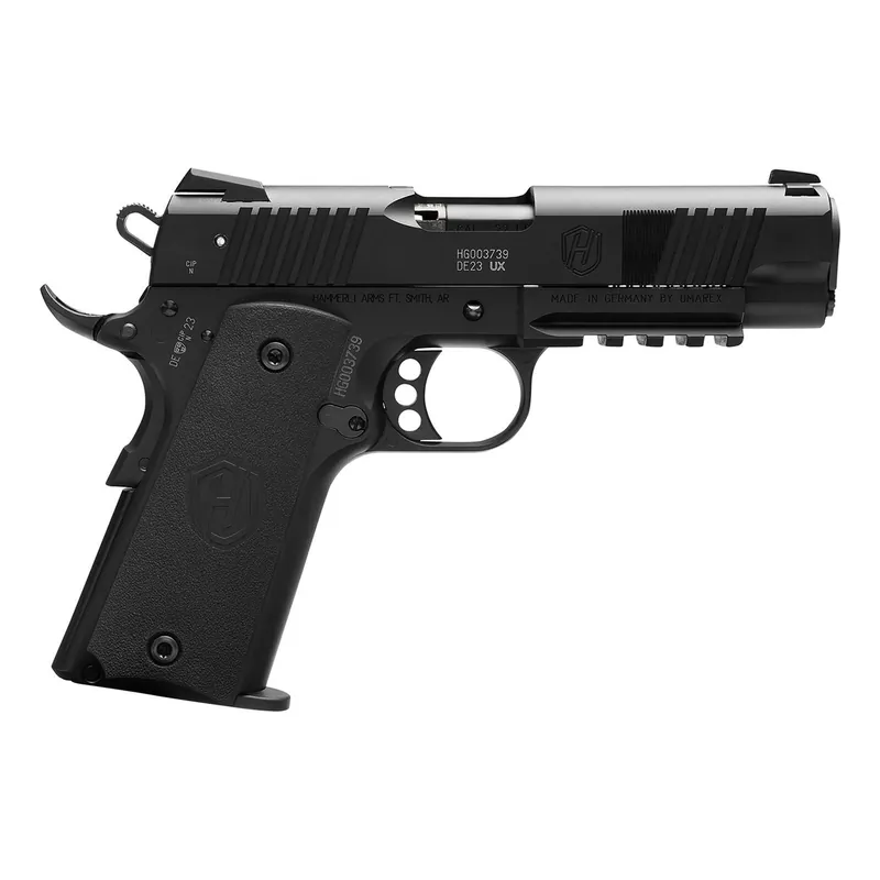 Hammerli Arms 5170502 Forge H1 Compact 22 LR 12+1 4.25" Matte Black Steel Threaded Barrel, Black Cerakote Serrated Slide, Black Aluminum Frame w/Beavertail, Black Polymer Grip