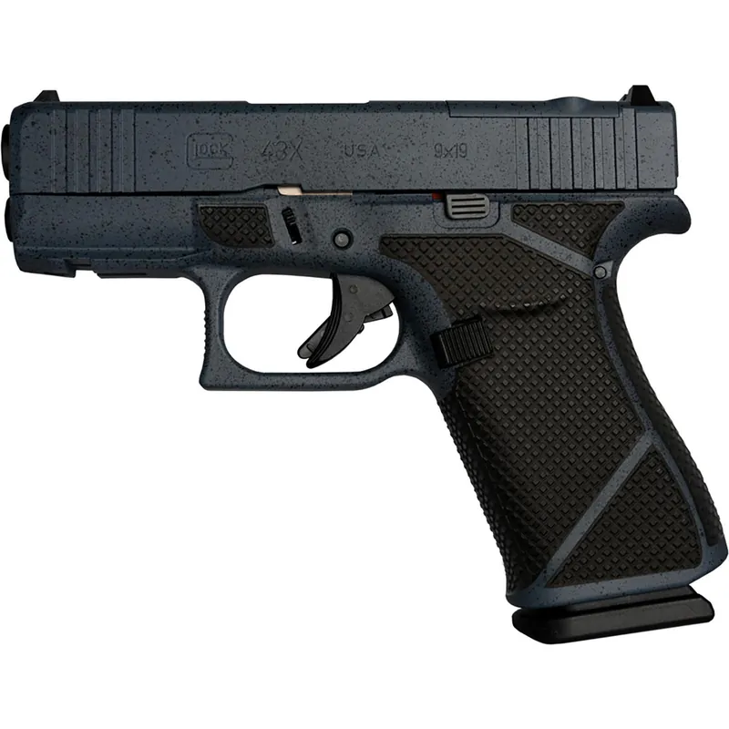 Glock UX4350204FRMOSNURBST G43X MOS Slim Sub-Compact Frame 9mm Luger 10+1 3.41" Black GMB Barrel Urban Stonewash Cerakote MOS Cut/Serrated Steel Slide & Polymer Frame w/Beavertail, Ambidextrous