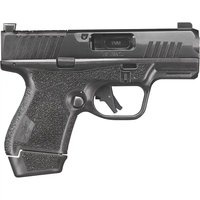 Kimber Mfg, Inc 3800034 R7 Mako Bundle Sub-Compact Frame 9mm Luger 15+1 3.37" Black DLC Match Grade Barrel, Black FNC Nitride Optic Ready/Serrated Stainless Steel Slide, Black Polymer Frame