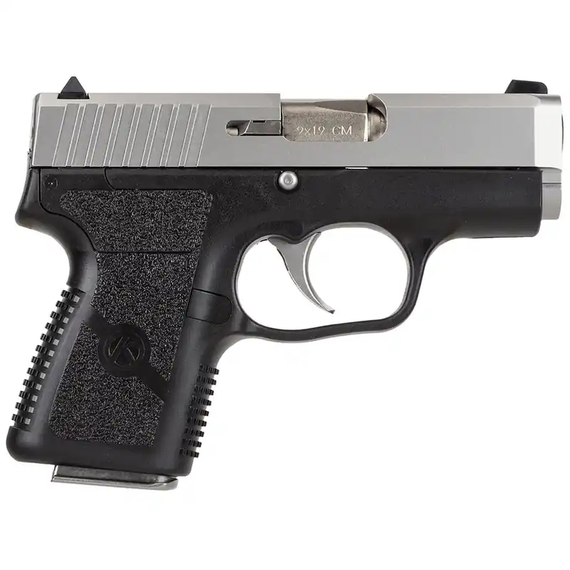 Kahr Arms CM9093 CM9 9mm Luger 6+1, 3.10" Stainless Steel Barrel, Matte Serrated Stainless Steel Slide, Black Polymer Frame, Black Textured Polymer Grip, No Safety, Right Hand