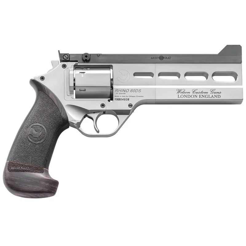 Chiappa Firearms 340302 Rhino Match Master 38 Special 6 Shot, 6" Gray PVD Steel Vent Rib Barrel & Cylinder, Gray PVD Aluminum Frame, Black Hogue Micarta Grip, Exposed Hammer