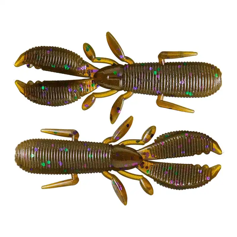 Yamamoto Covert Craw 2.5" 10Pk Green Pumpkin Large Green & Purple Flake