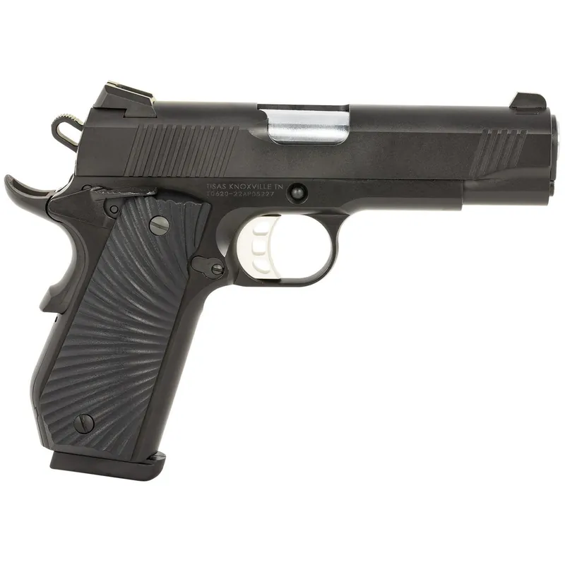 SDS Imports 10100102 1911 Devil Ray Carry 45 ACP 8+1 4.25" Stainless Steel Barrel, Black Cerakote Serrated Steel Slide, Black Cerakote Steel Frame w/Beavertail, Black Sunburst G10 Grips
