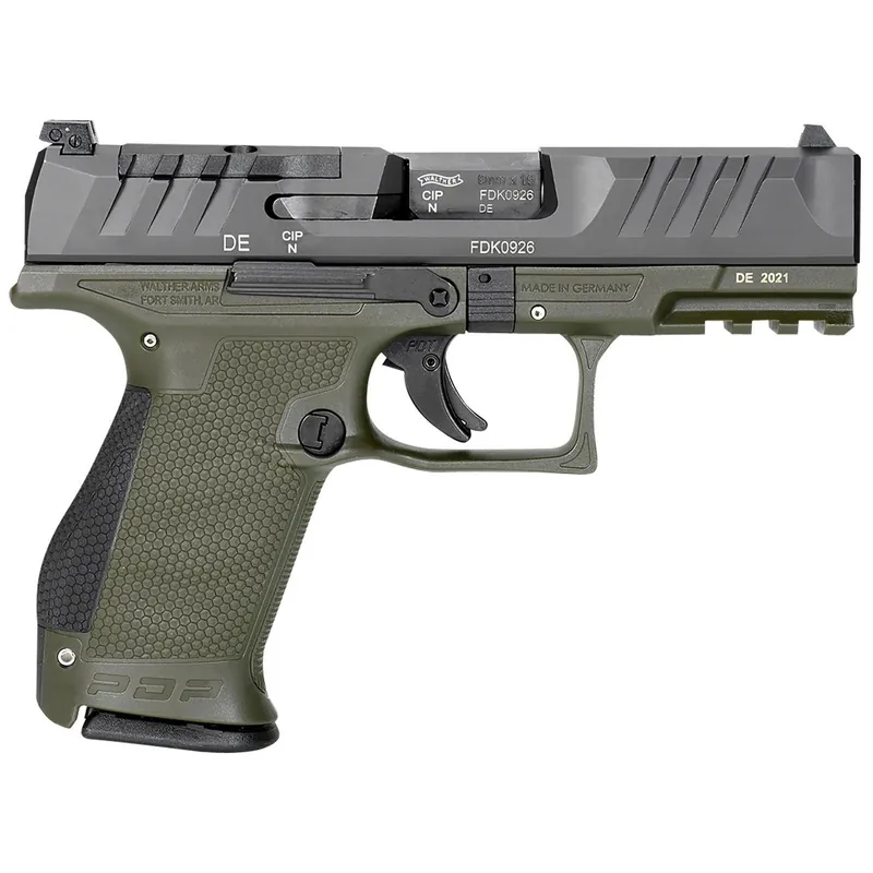 Walther Arms 2858428 PDP Compact Optic Ready 9mm Luger 4" 15+1 Black Steel Slide Performance Duty Textured Polymer Grip