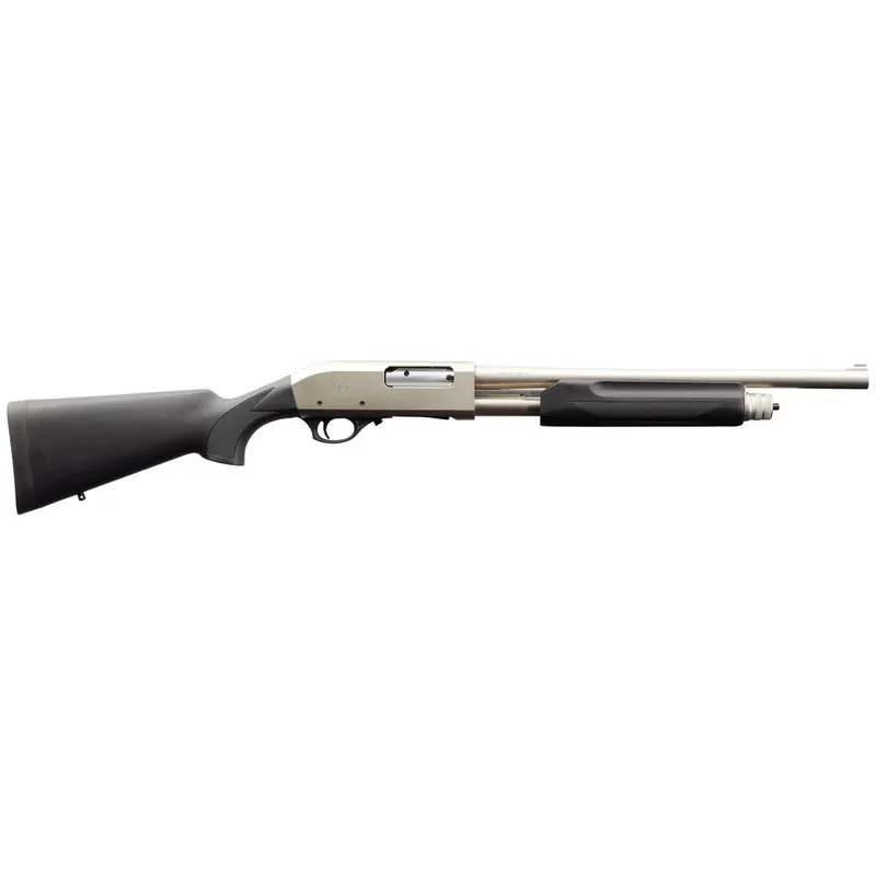 Charles Daly 930228 301 Tactical 12 Gauge Pump 3" 5+1 18.50" Black Vent Rib Barrel, Nickel Aluminum Receiver, Fixed Black Synthetic Stock
