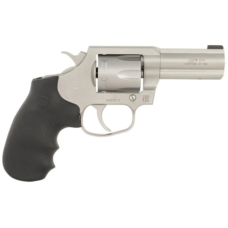 Colt Mfg KCOBRASM3BB King Cobra Small 357 Mag 6 Shot 3" Matte Stainless Steel Barrel, Cylinder Frame, Black Hogue Overmolded Grips, Exposed Hammer