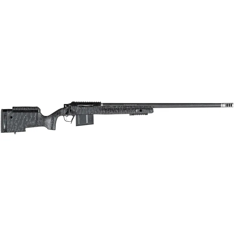 Christensen Arms 8010400300 BA Tactical Long Range 338 Lapua Mag 3+1 27" Carbon Fiber Barrel, Black Nitride Finish, Black with Gray Webbing Stock