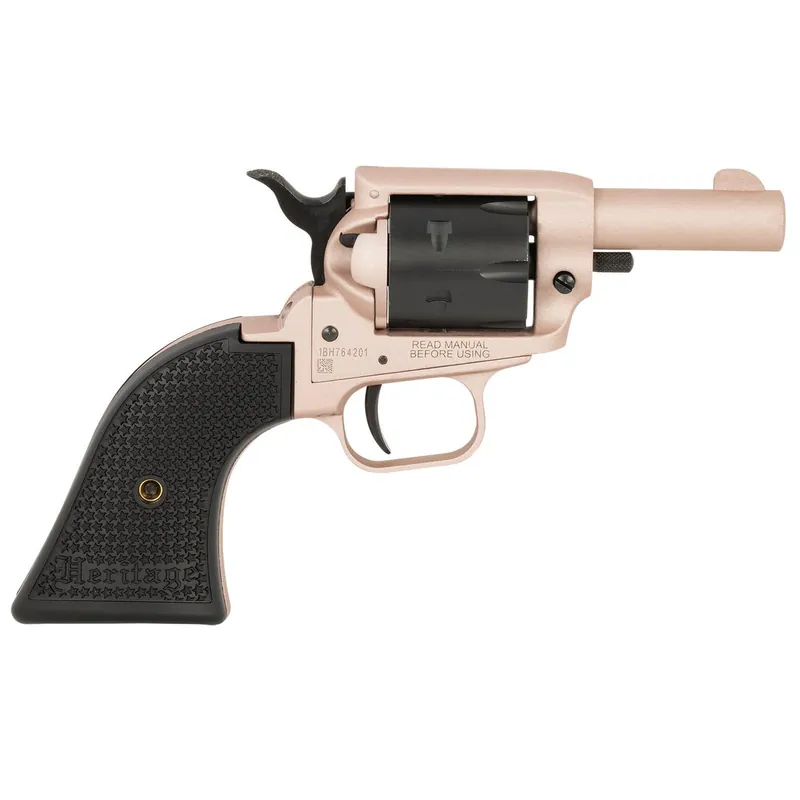 Heritage Mfg BK22Q2 Barkeep 22 LR 6 Shot 2.68" Rose Gold Cerakote Barrel, Rose Gold Cerakote w/Black Accents Frame, Black Cerakote Cylinder, Black Star Polymer Grips