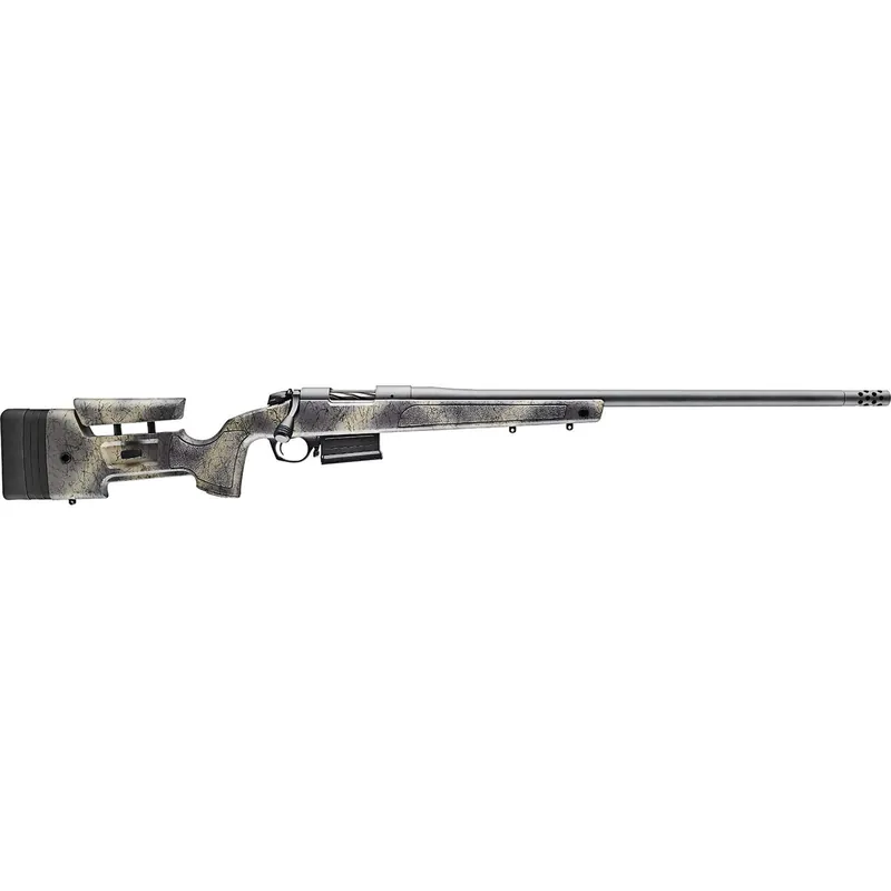 Bergara Rifles B14S382 B-14 Wilderness HMR 6.5 Creedmoor 5+1 24" Threaded, Sniper Gray Cerakote Barrel/Rec, Adj. SoftTouch Woodland Camo Stock with Mini-Chassis, Omni Muzzle Brake