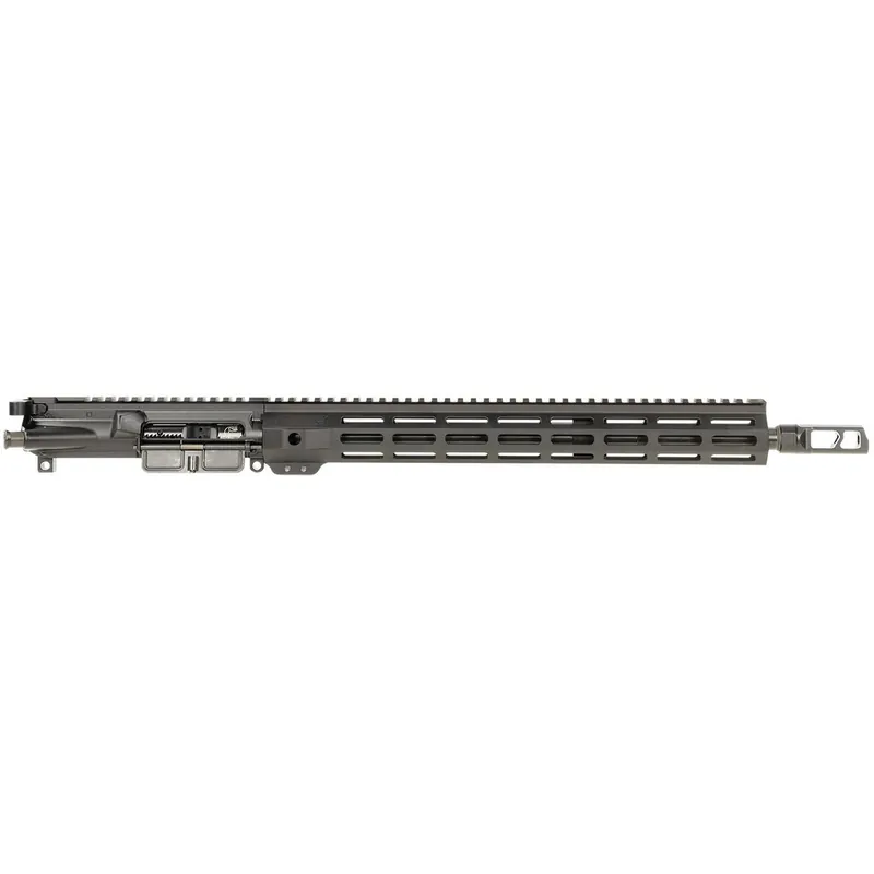 Bushmaster 0040011BLK Bravo Zulu Complete Upper 5.56x45mm NATO 16" CMV Nitride, Black, Flat Top Aluminum Rec, 14" BFI M-LOK Handgaurd, Snake Charmer Muzzle Brake, Mid-Length Gas, Fits AR-15
