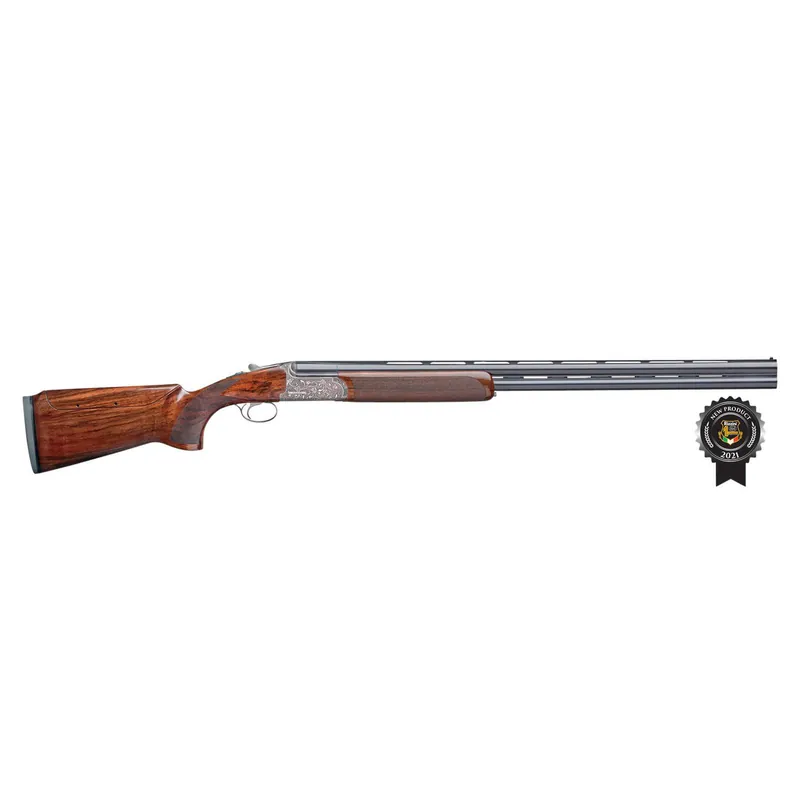 Rizzini USA 670112 Venus Ladies Sporter Compact 12 Gauge Break Open 2.75" 2rd 30" Gloss Blued Vent Rib Barrel, Coin Anodized Silver Engraved Steel Receiver, Fixed w/Pistol Grip Turkish Walnut Stock
