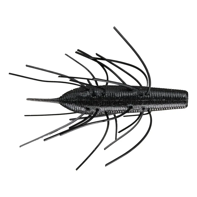 Geecrack Imo Kemushi Stick Worm 3.75" 4 Pack Solid Black