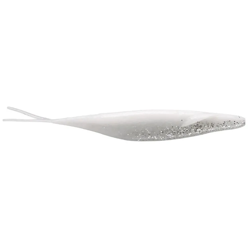 DEPS Sakamata Shad 6" 3Pk White Clear Silver Flake