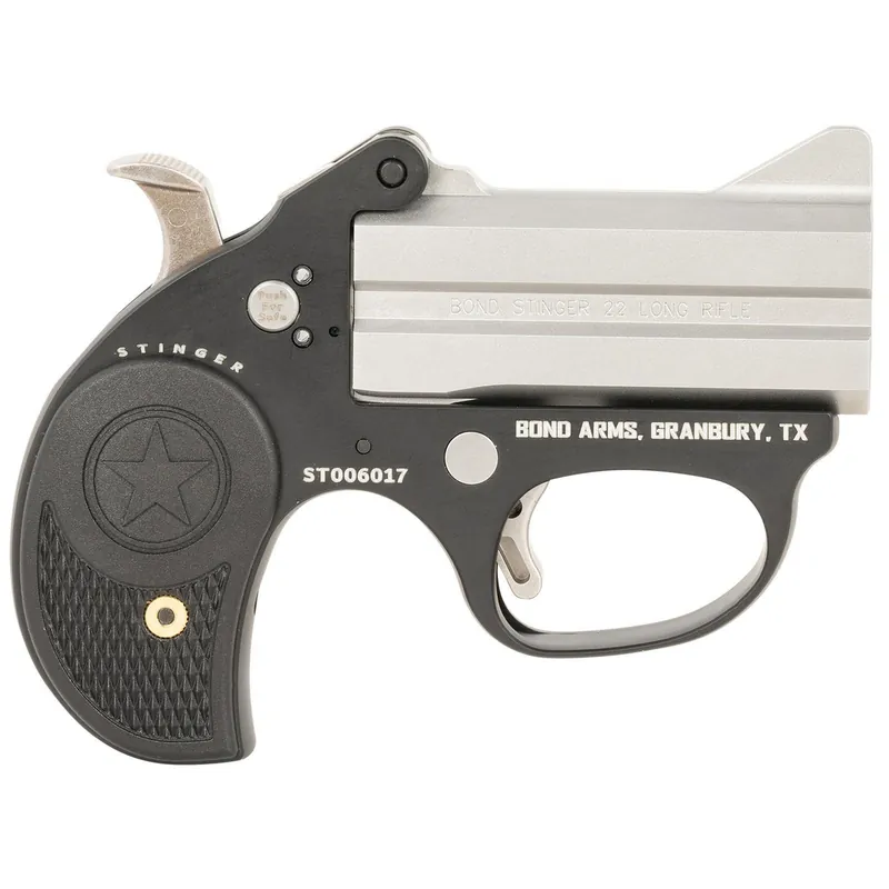 Bond Arms BAST Stinger 22 LR 2rd, 3" Double Matte Stainless Steel Barrel, Anodized Aluminum Frame, Black Nylon Grip, Rebounding Hammer, Crossbolt Safety