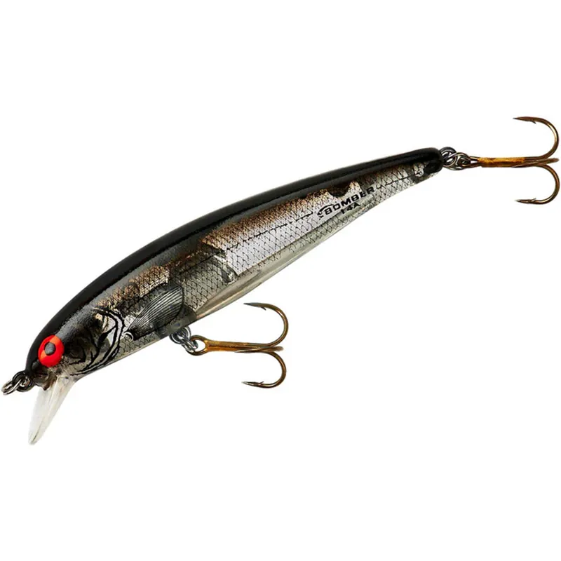 Bomber B14 Long A 3 1/2 inch Suspending Jerkbait Silver Flash Black Back